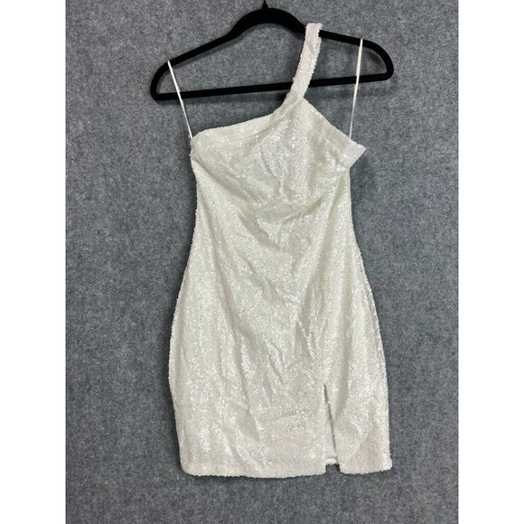 Revolve Superdown Dress Women Small White Sequin Embellished cicely mini dress - Picture 4 of 12